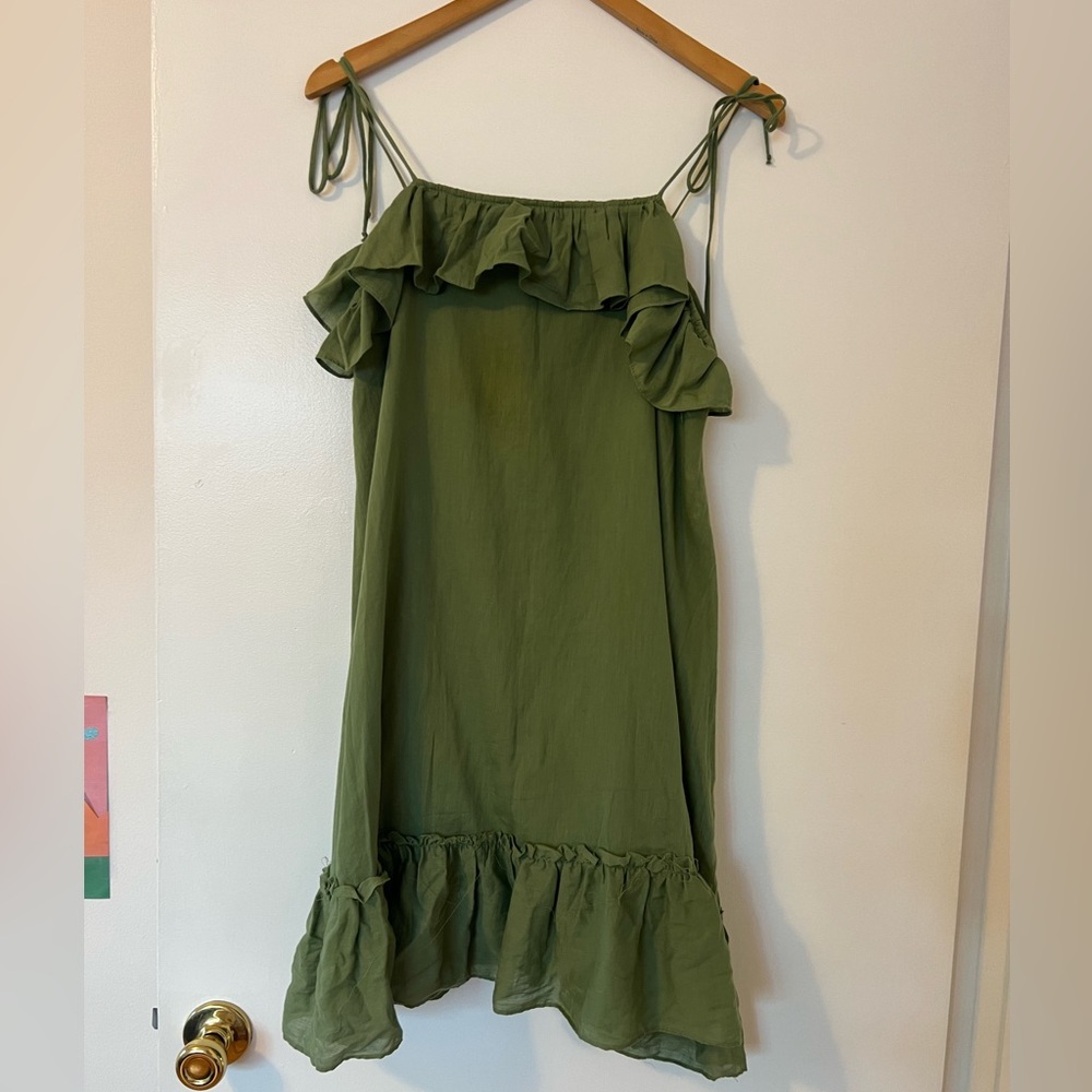 Loup Charmant Porto Dress. Cotton, tie straps